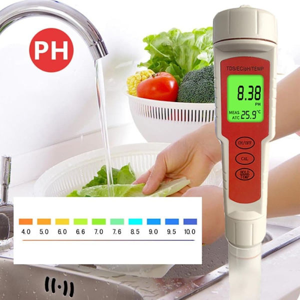 Vattentestkit Digital pH-mätare för vattenanalys