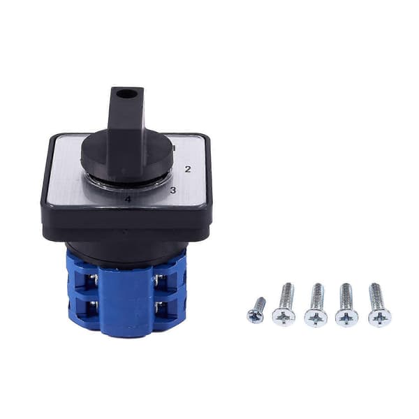 8 Terminaler 5 Posisjoner Master Control Cam Switch 20a Svart+blå