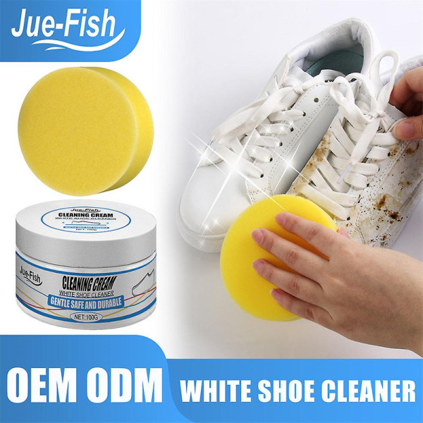 Rengöringskräm för vita sko Multifunktionell rengöringsmedel med fläckborttagningsmedel Rengöring Underhåll Pasty av sportsko