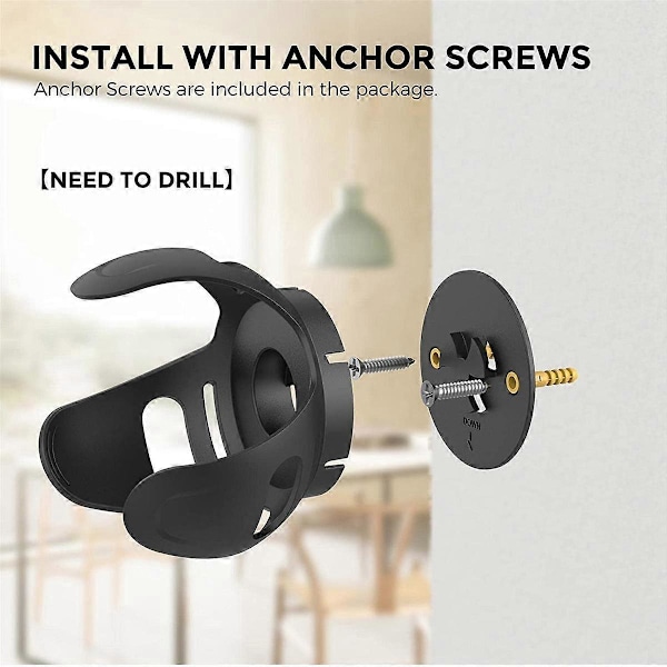 Veggmontert Holder for Dot 5./4. Generasjon Høytaler Smart Høytaler Uttak Veggbrakett Stått for Dot 5 Black
