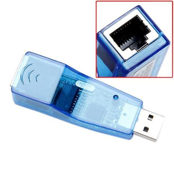 Blå USB 2.0 Ethernet 10/100 Nätverks LAN RJ45 Adapterkort (C)