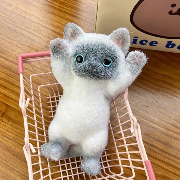 Knubbig Katt Squishie Leksaker, Söta Mjuka Katt Squishie Stressbollar Leksaker Fidget Leksaker Nya (C)