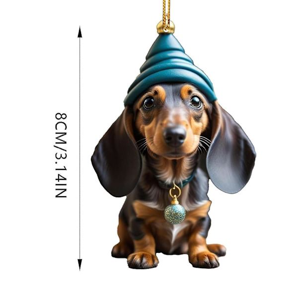 Julgranshängande Dekorationer för Hundar - 7 st Dachshund Hundar Julgranspynt Julgranshängande Dekorationer