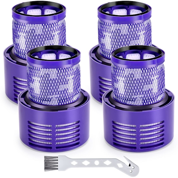 Filter for Dyson V10 4-pakks støvsugerfilterutskiftninger for Dyson V10 Cyclone-serien, V10 Absolute, V10 Animal, V10 Total Clean