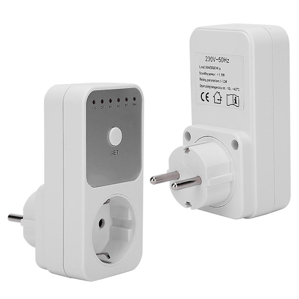 Nedtellingstimerkontakt med 1-10 timers innstillinger for husholdningsapparater (EU-plugg)
