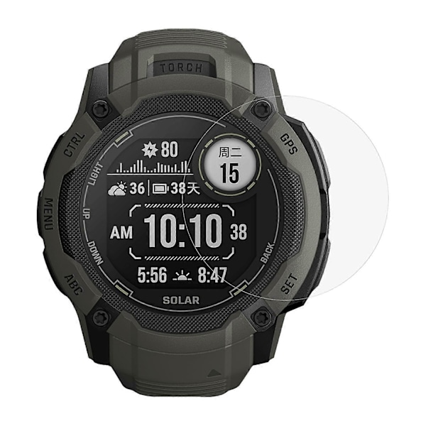 Garmin Instinct 2X -näytönsuoja, joustava TPU, kirkas, naarmuuntumaton kellokalvo (FCC)