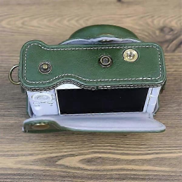 Sony ZV-1F Vlog Kamera Læder Etui med Rem Sort