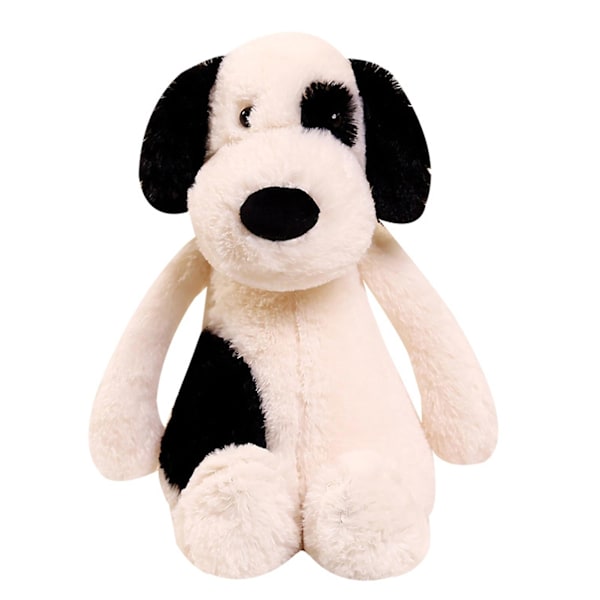 Black White Dog Stuffed Toy Floppy Ears Soft Fluffy PP Cotton Filled Animal Puppy Plushie Doll Home Decoration Kids Plush Toy Girlfriend Birthday Gift