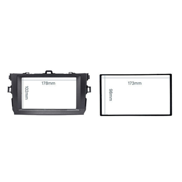 2Din Bilradio Fascia Stereo Dash Kit Audiospelare för 2008-2010 Corolla Radio Stereo DVD Ram Panel