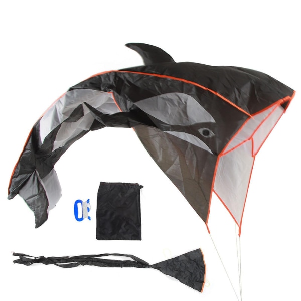 3D unisex Whale Kite - Vattentät ramlös mjuk parafoil tecknad Animal Breeze Kite för stranden