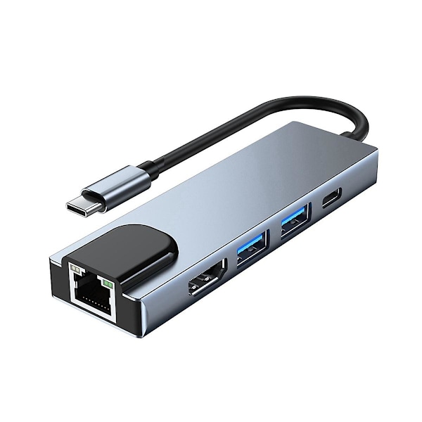 USB-C till RJ45 USB 3.0 USB-C Hub Typ C-splitter till -kompatibel 4K-dockningsstation Laptop-adapter W