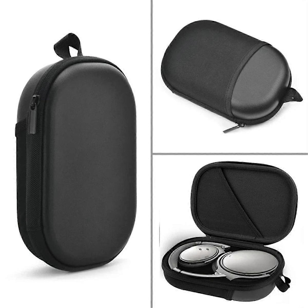 Skyddande Förvaringsboxväska för QC20 QC25 QC30 QC35 QC45 Hörlurar Hård EVA Bärväska Black