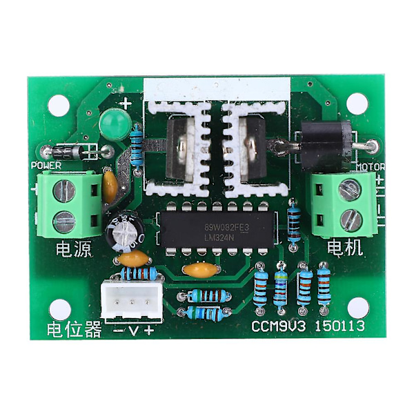 DC Motor Hastighedsregulator Modul 12V 24V 6A PWM Trinløs Hastighedsregulering