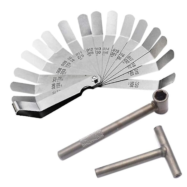 3 st motorventiljusteringsskruvnyckelverktyg ventilspeljusteringsverktyg + bladmått 0,0