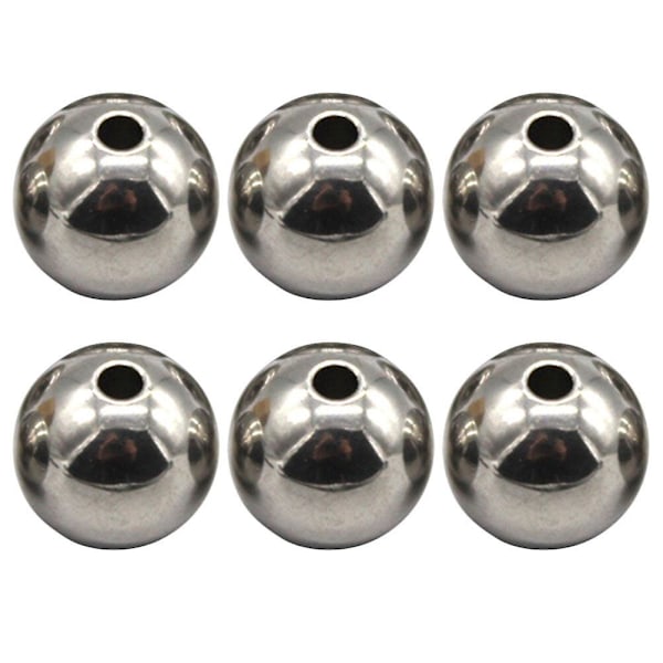 6 stk Newtons Cradle Balanseballer Perforerte Perler Rustfrie Stålperler Smykketilbehør Hullperler[C]