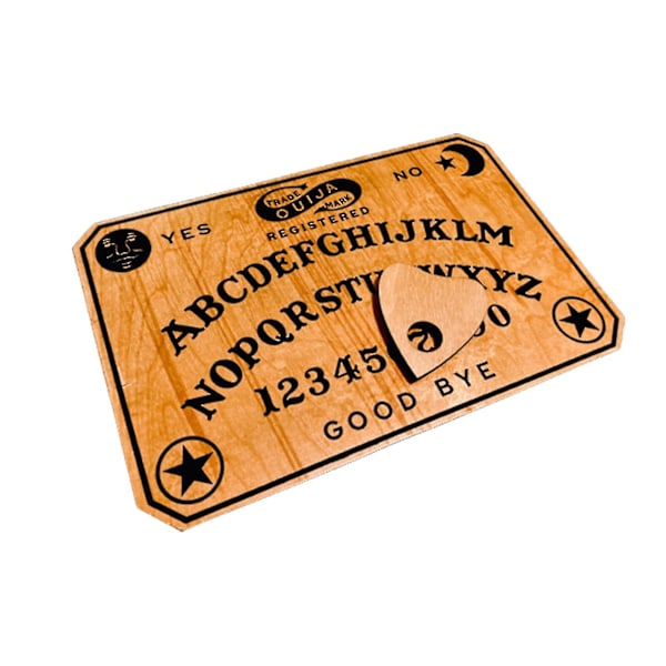 Handgjord Ouija-bräda i trä - Hjälpmedel för lugn kommunikation, perfekt för familjesammankomster - Ny