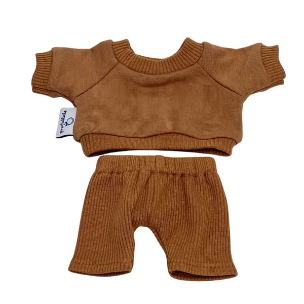 Dres dla lalki Miniland 21cm, cynamon