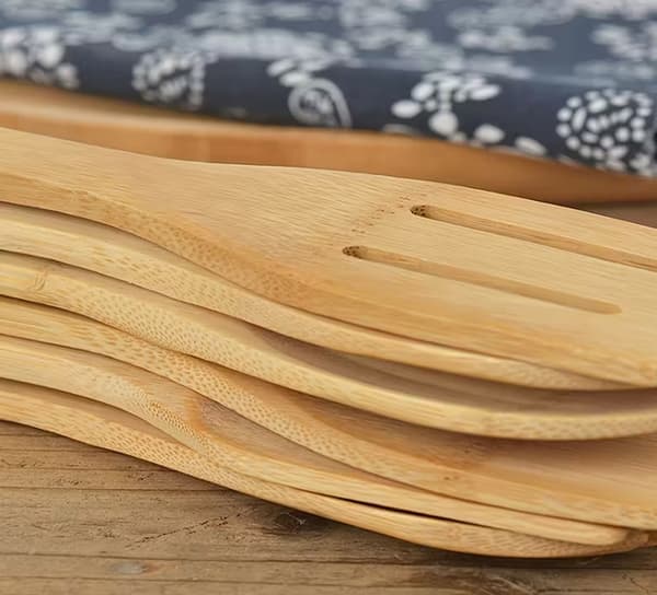 Köksredskap i bambu set om 6 st. - Träslevar i bambu