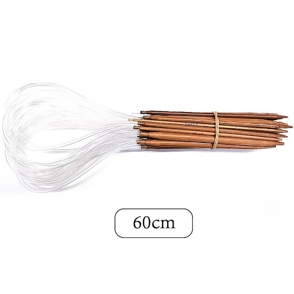 N048 - Set med 18 st. rundstickor 60 cm i finaste bambu multifärg one size
