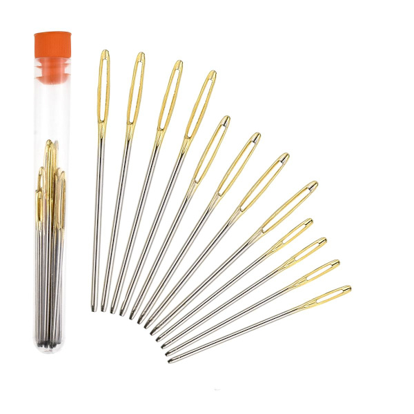 CE013 - Set med 14 st. virknålar plus stickmarkörer, måttband m.m. Rosa one size