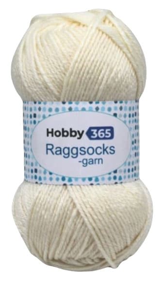 Raggsocksgarn 100 gram Natur