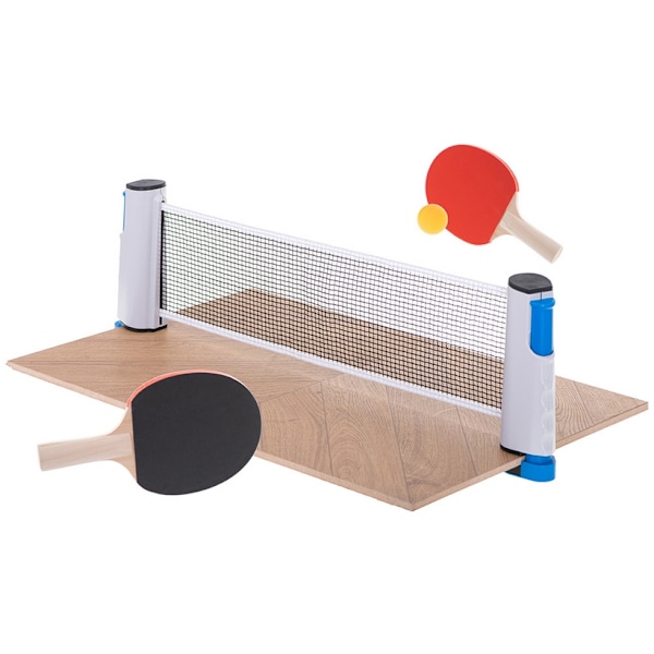 Bordtennis set med justerbar nät | Professionell bordtennisset med 2 bordtennisracket