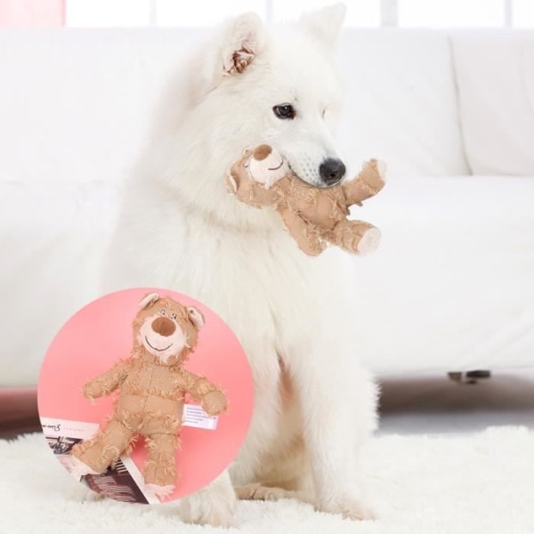 Cikonielf Sounding Dog Toy Mjuk tecknad Bear Plyschleksak för husdjur Rengöringsskydd