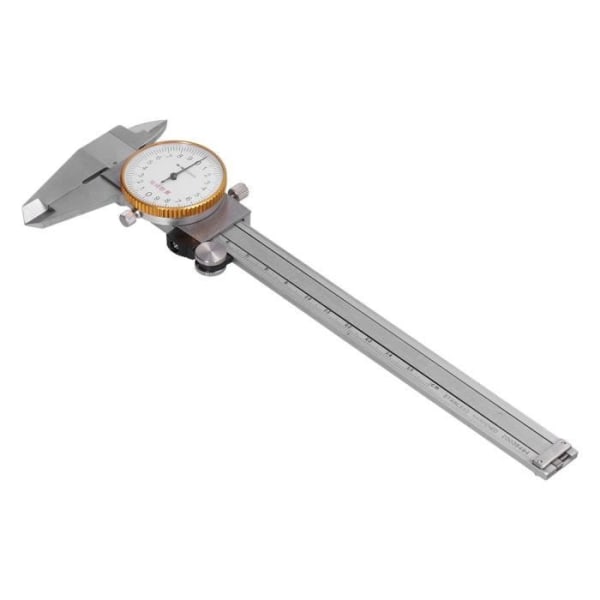 Klocka 0-150 mm rostfritt stål Stötsäker Vernier Mätmätare Upplösning 0,02 mm gör-det-själv (mikrometer