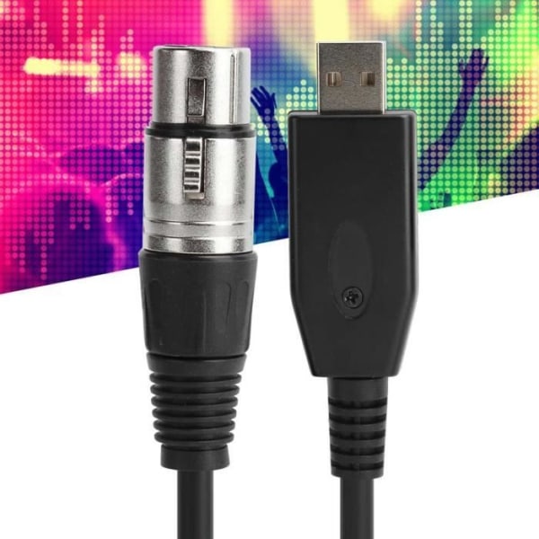 VBESTLIFE USB till XLR mikrofonkabel – Plug and Play – 93dB signal-brus-förhållande