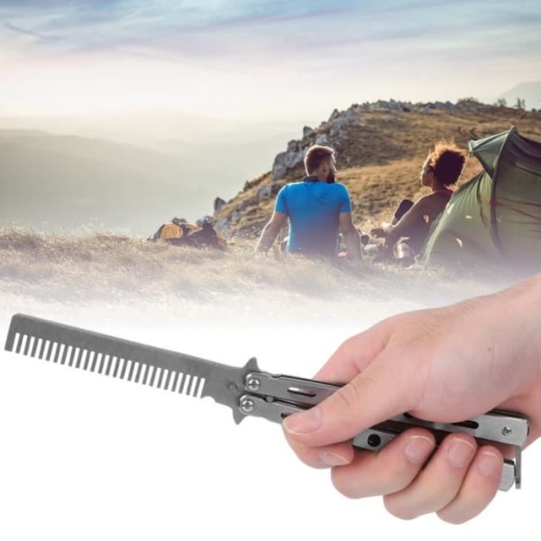 ARAMOX Träningskniv Kam Outdoor Sport Camping Träning Praktisk Kniv Butterfly Style Knive Comb