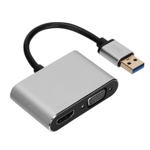 BOYOU USB 3.0 till HDMI/VGA Adapter 1920*1080 Dual Display Converter för Mac Os/Windows 8/7/XP 32/64 Bit