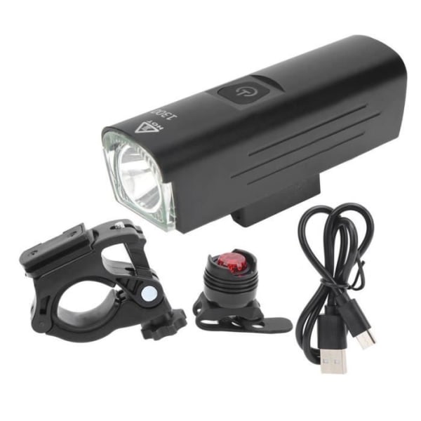 ARAMOX cykelstrålkastare med bakljus USB uppladdningsbar cykelstrålkastare LED cykel framlampa med bakljus för cykling