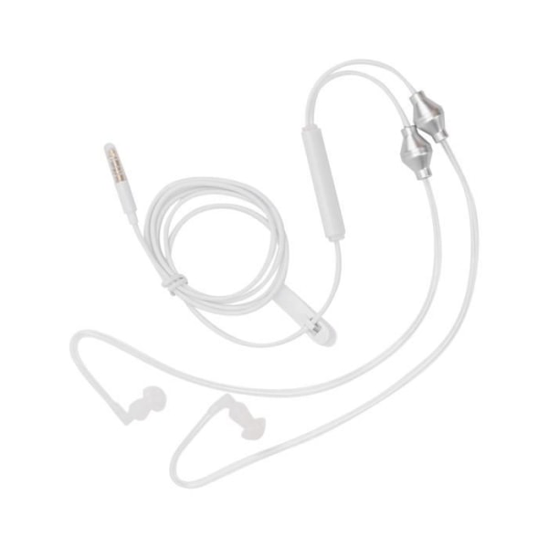 Cikonielf Phone Headset Air Tube Hörlurar Trådbundna headset med mikrofon handsfree för Samsung 3,5 mm jack (vitt)