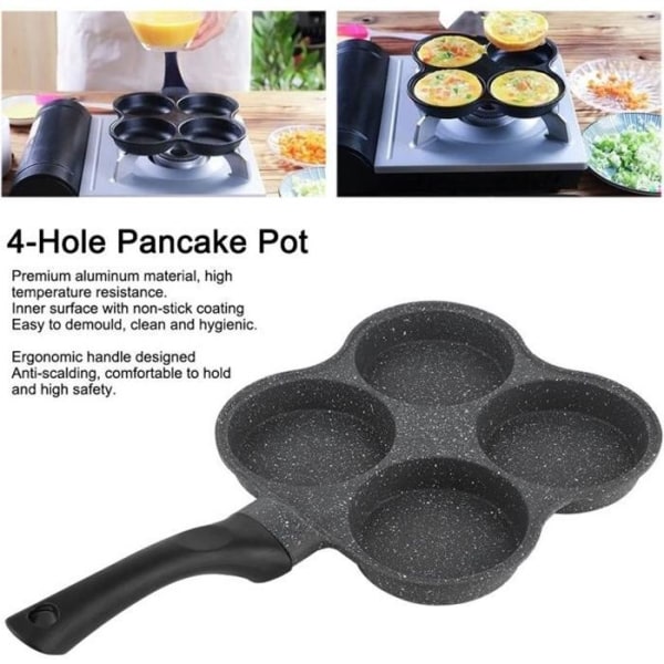 ART☪4 Hål Köksredskap Pannkaka Omelett Aluminium Non-Stick Stekpanna☪Lv.life☪NIM