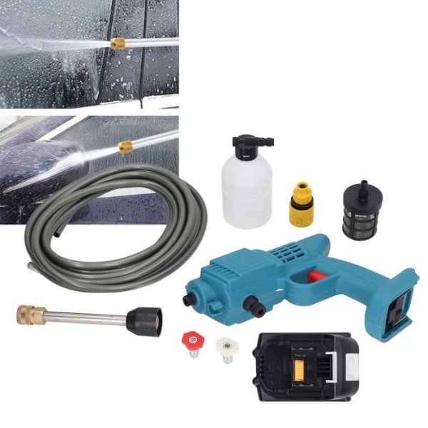 HUA sladdlös bil högtryckstvätt Bärbar sladdlös högtryckstvätt med filter kompatibel för BL1815