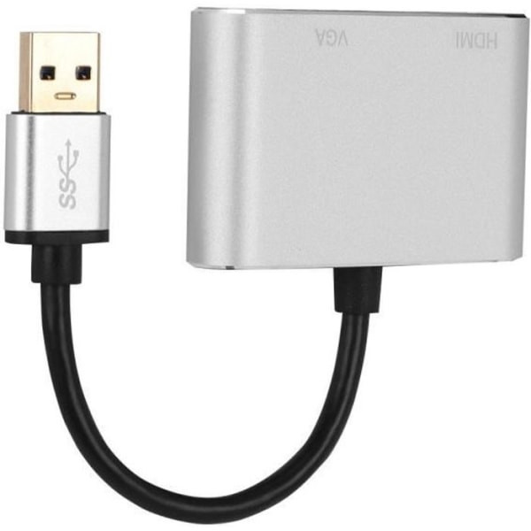 BOYOU USB 3.0 till HDMI/VGA Adapter 1920*1080 Dual Display Converter för Mac Os/Windows 8/7/XP 32/64 Bit