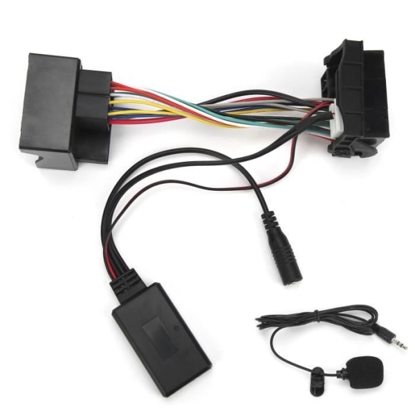 Bluetooth AUX-IN-kabel 12-stifts stereoljudadapter med mikrofon för Peugeot 207 307 407 308