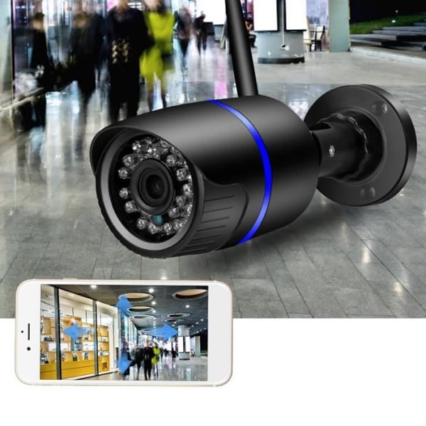 Cikonielf Bullet Camera Q4 1080P WIFI-kamera 24 IR LED Vattentät hemsäkerhetssystem utomhus CCTV 110-240V