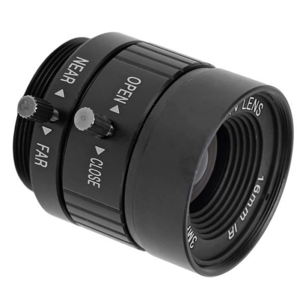 VBESTLIFE HD-kameraobjektiv CS-monterat objektiv 16 mm objektiv med fast fokus med justerbar bländare