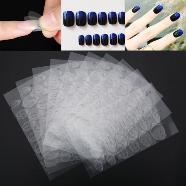 MEIHE Transparent dubbelhäftande limtejp för manikyrverktyg för falska naglar