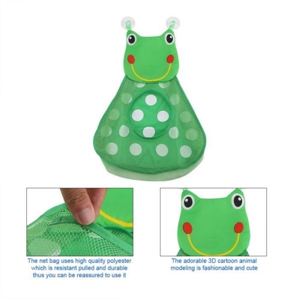 Baby Shower Förvaringsnät med stark sugkopp Nät Toy Bad Organizer (Little Frog)-CY