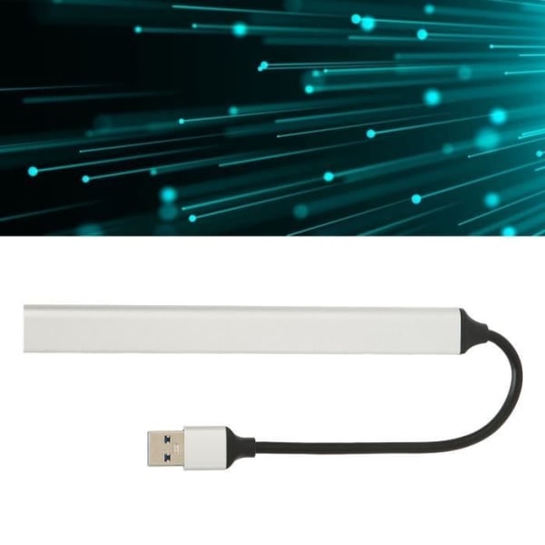 USB 3.0 Hub 7 in 1 5Gbps Snabböverföring Aluminiumlegering Vit