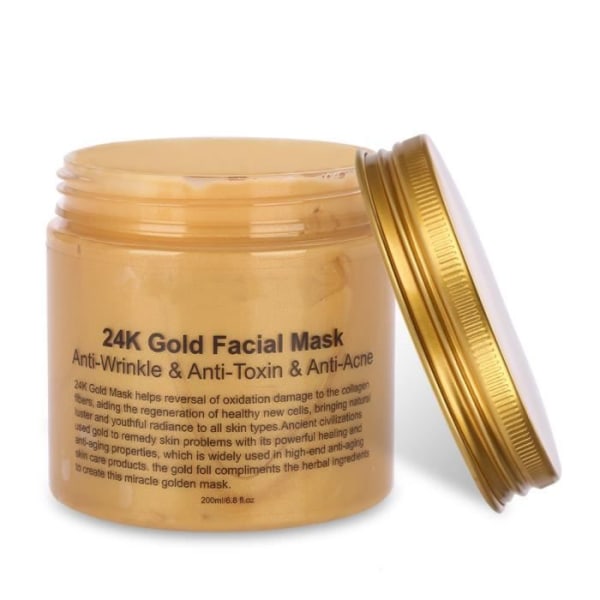 24K guld ansiktsmask, kollagenmask, ren blekningsmask, rivande ansiktsmask, djuprengöring, hudvård