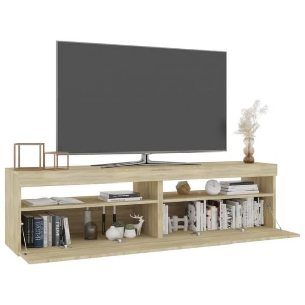 FHE - Möbler - TV-skåp 2 st med LED-lampor Sonoma ek 75x35x40 cm - HÖG KVALITET - DX0896