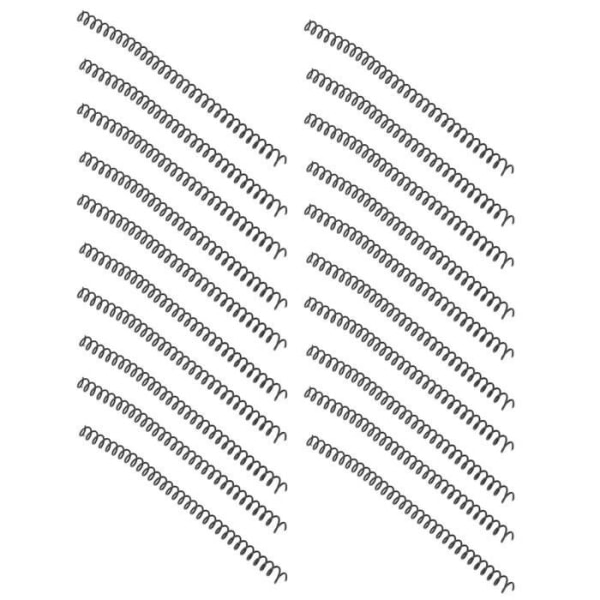 VBESTLIFE Spiralbindningsspole Spiralbindningsverktyg, 20 spiralbindningsspolar Kontorshålslagare svart