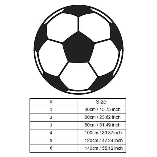 Sonew rund stolsmatta 80 cm halkfri rund matta Tvättbar golvmatta Fotbollsmönster stolsmatta