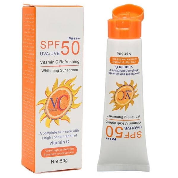 EJ.life Facial Sunscreen 1,8 Oz Face Sunscreen Lotion SPF50PA+++ Fuktighetskräm UV-skydd C-vitamin solkräm