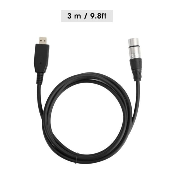 VBESTLIFE USB till XLR mikrofonkabel – Plug and Play – 93dB signal-brus-förhållande