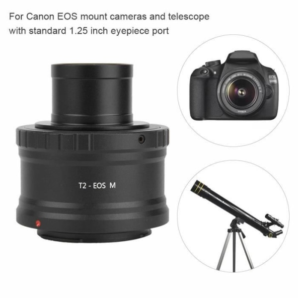 BOYOU aluminiumlegering T2-EOS M 1,25 tum Teleskop till kamera Adapterring för Canon EOS-fäste