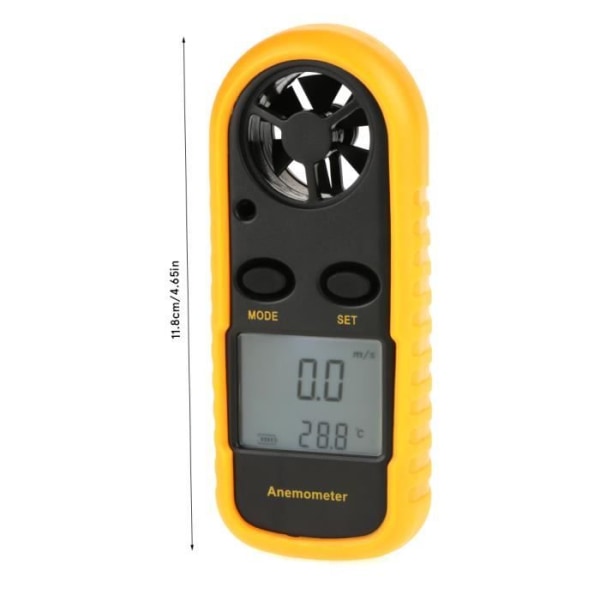 Bärbar digital vindmätare Vindhastighetsmätare DIY Flödeshastighet Temperaturmätare (anemometer